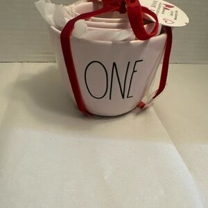 Rae Dunn Pink Ceramic Party Mug